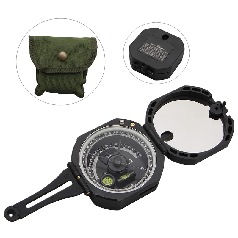 

High Precision Magnetic Pocket Transit Geological Compass /w 0-360 Degree Scale