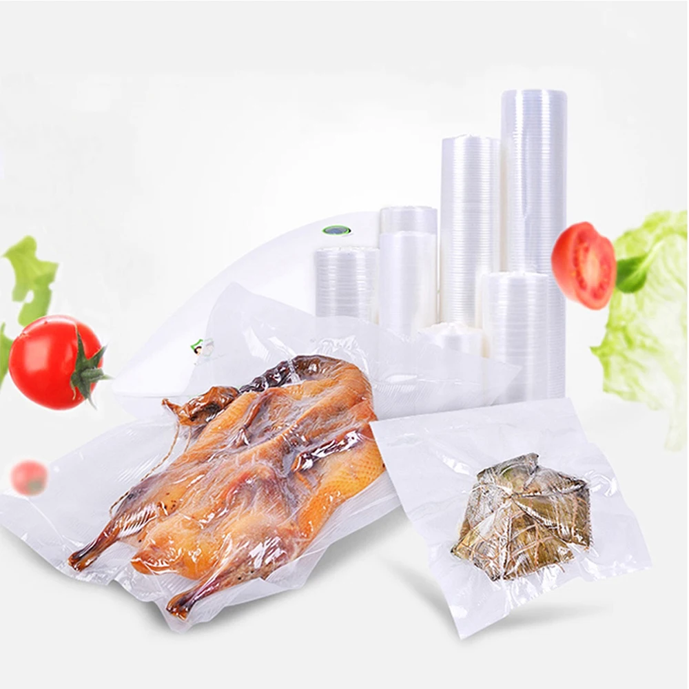 Пищевые пластиковые вакуумные пакеты для продуктов питания вакуумный упаковщик, 5 рулонов/лот вакуумные упаковочные пакеты свежие пищевые пакеты