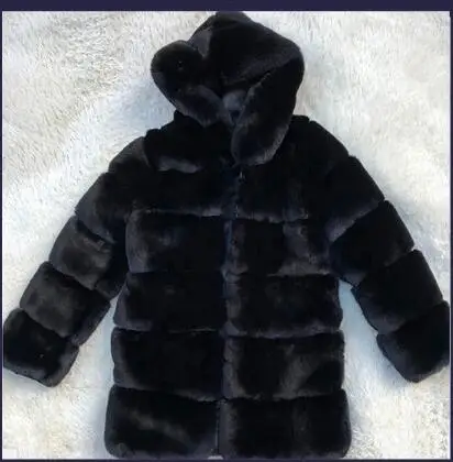 Lisa Colly Женское зимнее толстое теплое пальто из искусственного кроличьего меха куртка с длинными рукавами шуба из искусственного лисьего меха пальто с капюшоном меховые пальто