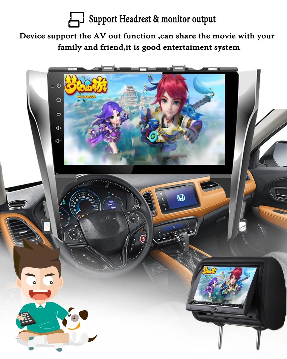 Perfect Android 9.1 Octa Core 10.1" Car DVD Player For Toyota Camry 2012-2014 GPS Navi Support dab+USB IPS Screen Radio LTE 4G Head Unit 11