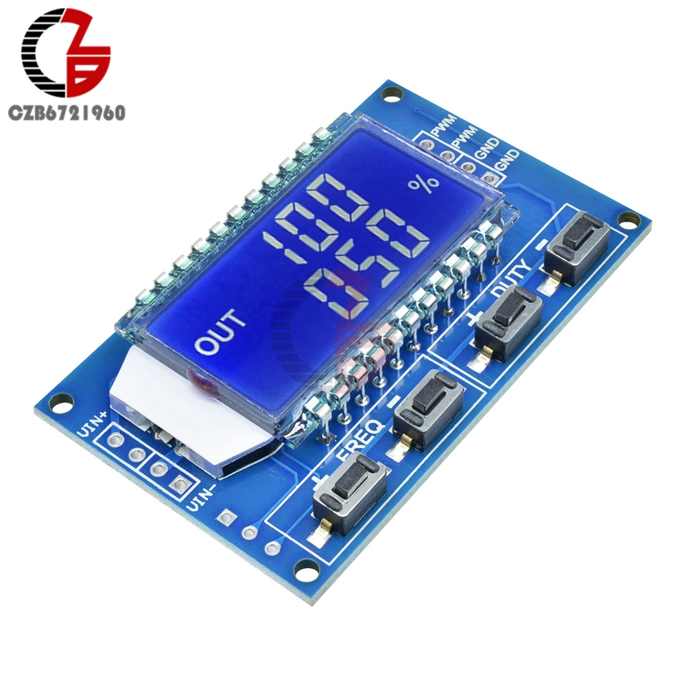 Treedix 2pcs Signal Generator Module LCD Display 1Hz-150KHz PWM Pulse Frequency Adjustable Duty Cycle Square Wave Treedix 2pcs Signal Generator Module LCD Display 1Hz-150KHz PWM Pulse Frequency Adjustable Duty Cycle Square Wave