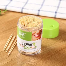 500 Доступные зеленые бамбуковые палочки, изысканная двойная головка, отличный отель, отель, ресторан, одноразовая зубочистка, коробка