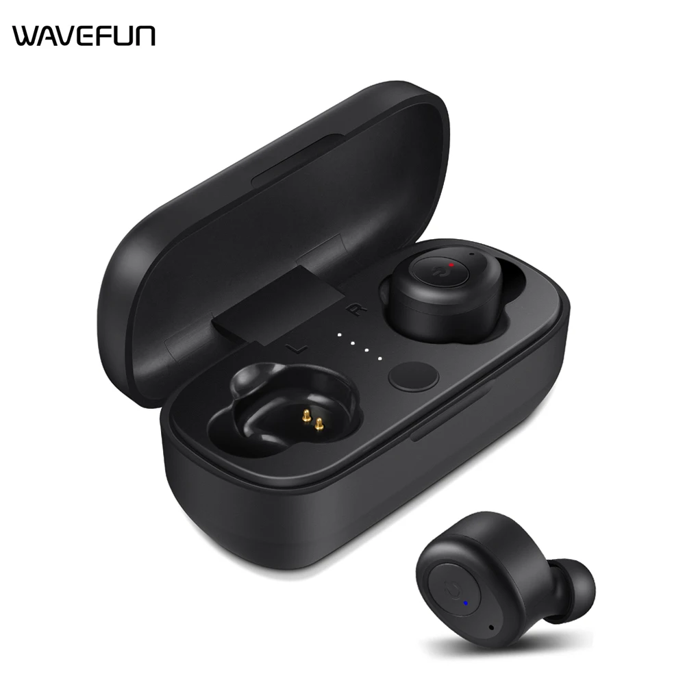 

Wavefun X-Pods 2 Bluetooth V5.0 TWS Earphone True Wireless Headphones Stereo Earbuds IPX5 Waterproof Headset for xiaomi Phone