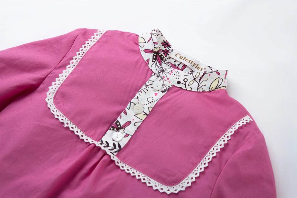 Cutestyles/комплекты одежды с кружевом для маленьких мальчиков Лидер продаж, розовые рубашки с длинными рукавами+ белые повседневные штаны, дизайнерская детская одежда B-DMCS105-B270