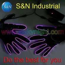 Розовый el провода перчатки PU+ 2AA Эль Инвертор