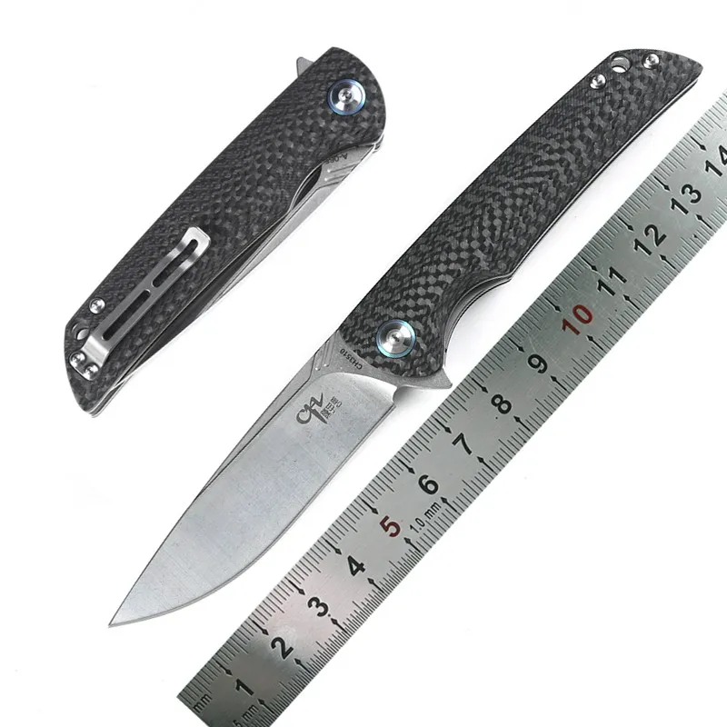 

CH3510 Folding knife VG10 blade ceramic ball bearing washer Carbon fiber handle outdoor camping hunting pocket knife EDC tools