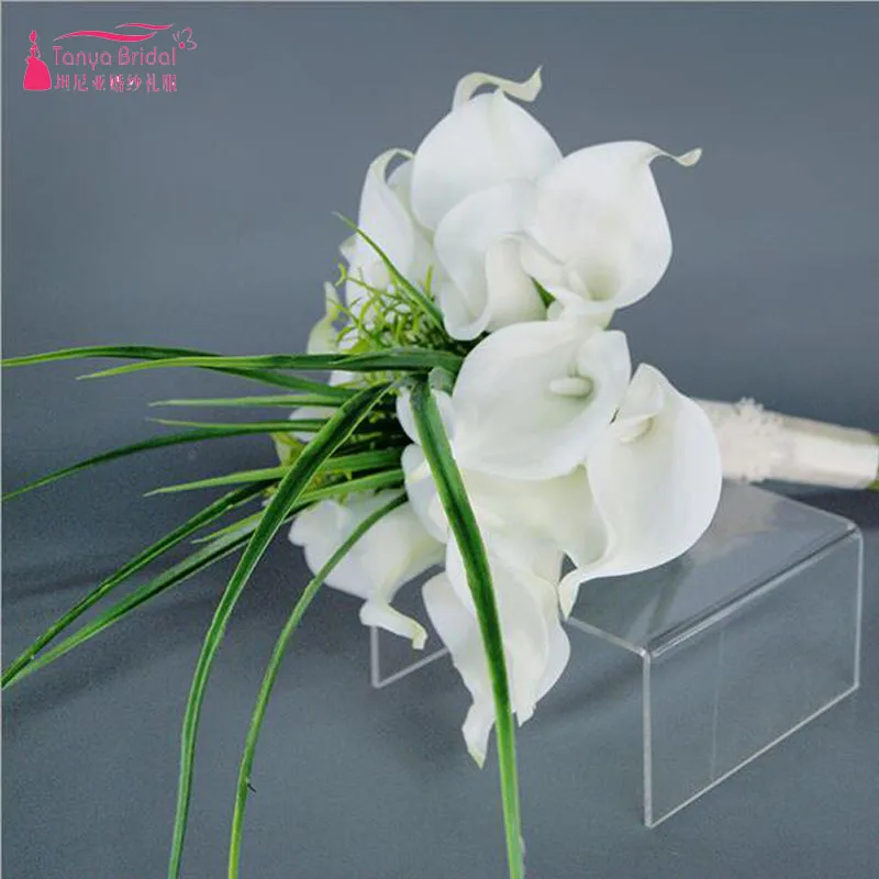 White Madilian Bridal Flower Bouquets Simple Elegant Beach Wedding White Madilian Bridal Flower Bouquets Simple Elegant Beach Wedding Hold Flowers Accessoires Zh011 In From Weddings Events On