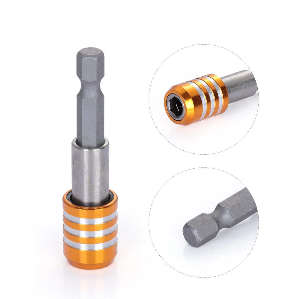1Pcs 1/4" Hex Shank 60mm Length Drill Bit Holders Stainless steel Quick