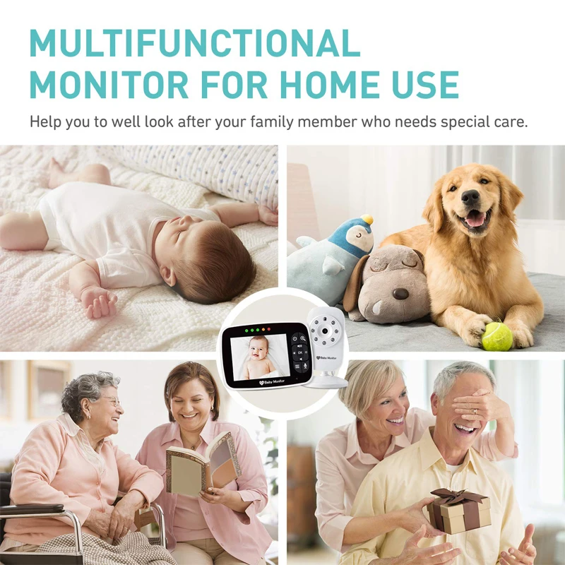  Newest Baby Monitor3.5 inch LCD Screen Display Infant Night Vision CameraTwo Way AudioTemperature S