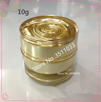

20PCS 10G Acrylic Small Jar Gold White Silver Cosmetic Cream Jars Acrylic Packing Jar, High Quality Packing Bottle Flower Bottle