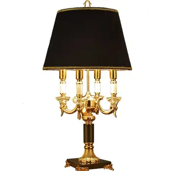 

Bedroom bedside lamp Table Lamps European crystal model large luxury American wedding hall tenant warm black lamp LU728314