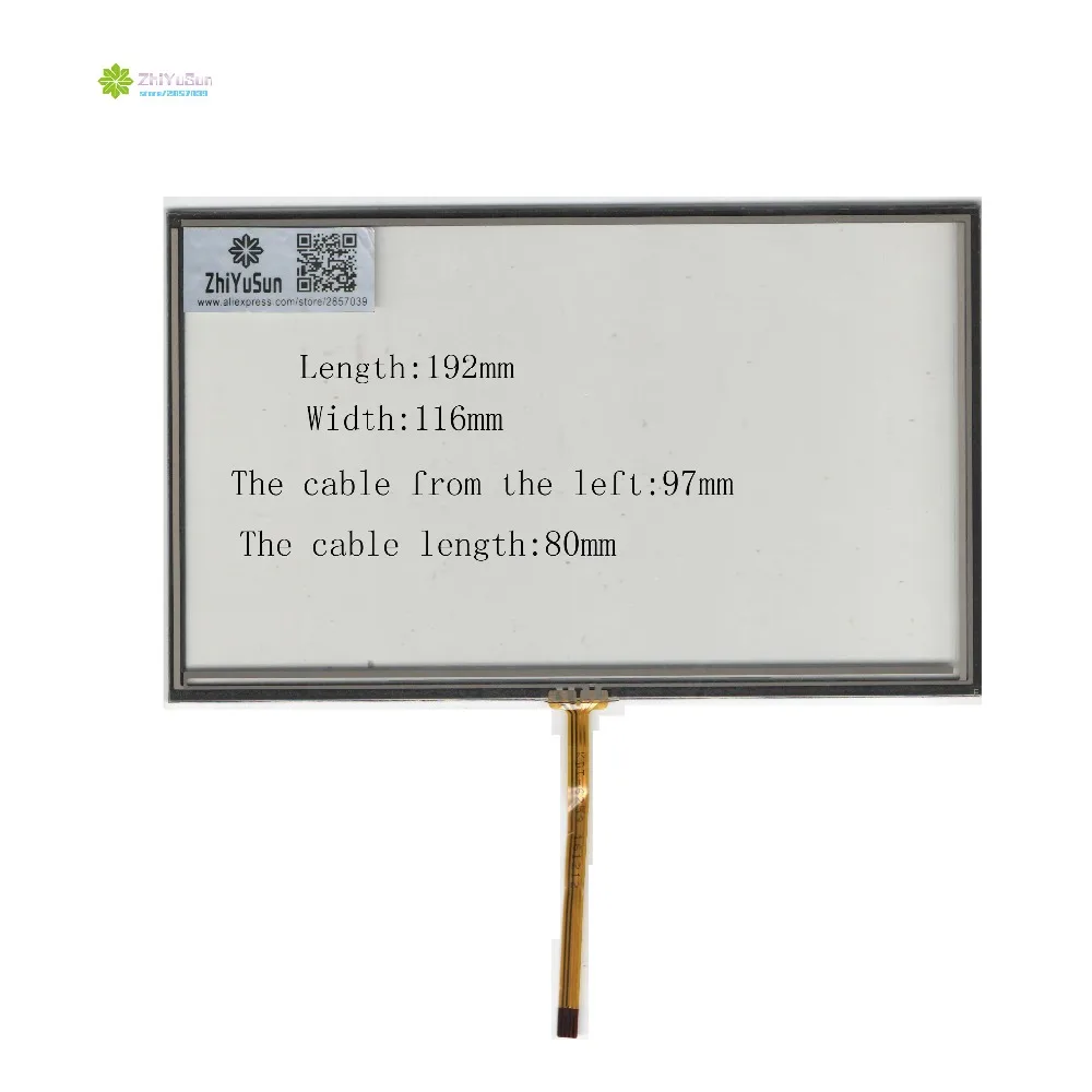 

ZhiYuSun KDT-6259 192mm*116mm 8inch 4lines NEW touch screen panel 192*116 TOUCH glass sensor for DVD car this is compatible