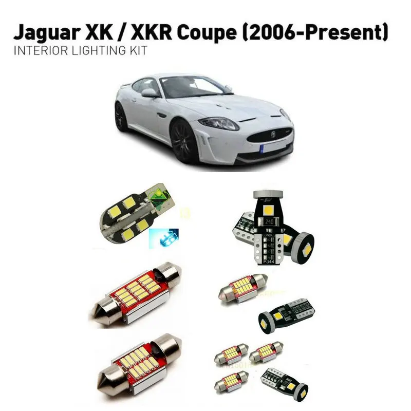 

Led interior lights For Jaguar xk/xkr coupe 2006+ 17pc Led Lights For Cars lighting kit automotive bulbs Canbus