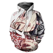 2017 New Hooded Sweatshirts Men Hipster 3d Hoodies Anime Naruto Sasuke Cool Hoodie Male female casual Long Sleeve Outerwear