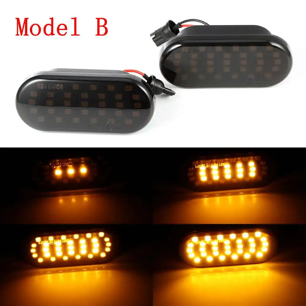 

Turn Signal Light Dynamic LED Side Marker Lights Smoke for Bora Golf Passat Audi BMW Mini Cooper Land Rover Discovery Suzuki