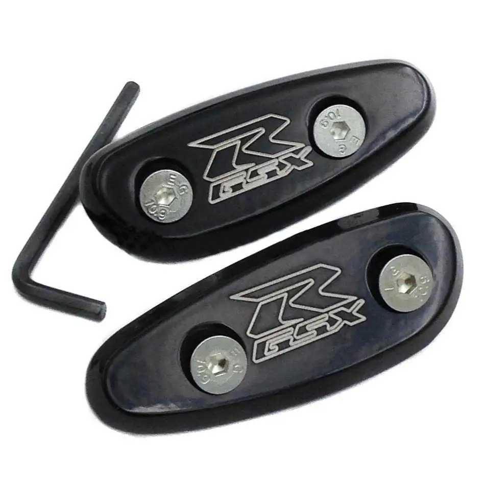 

For 2001-2004 02 03 Suzuki GSXR GSX-R 600 750 1000 K1 K2 K3 K4 Rearview Mirror Block off Base Plates Motorcycle BLACK / Chrome