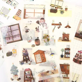 

6 Sheets/pack Snow Man DIY Decorative Stickers Scrapbooking Diary Album Decor Stick Label