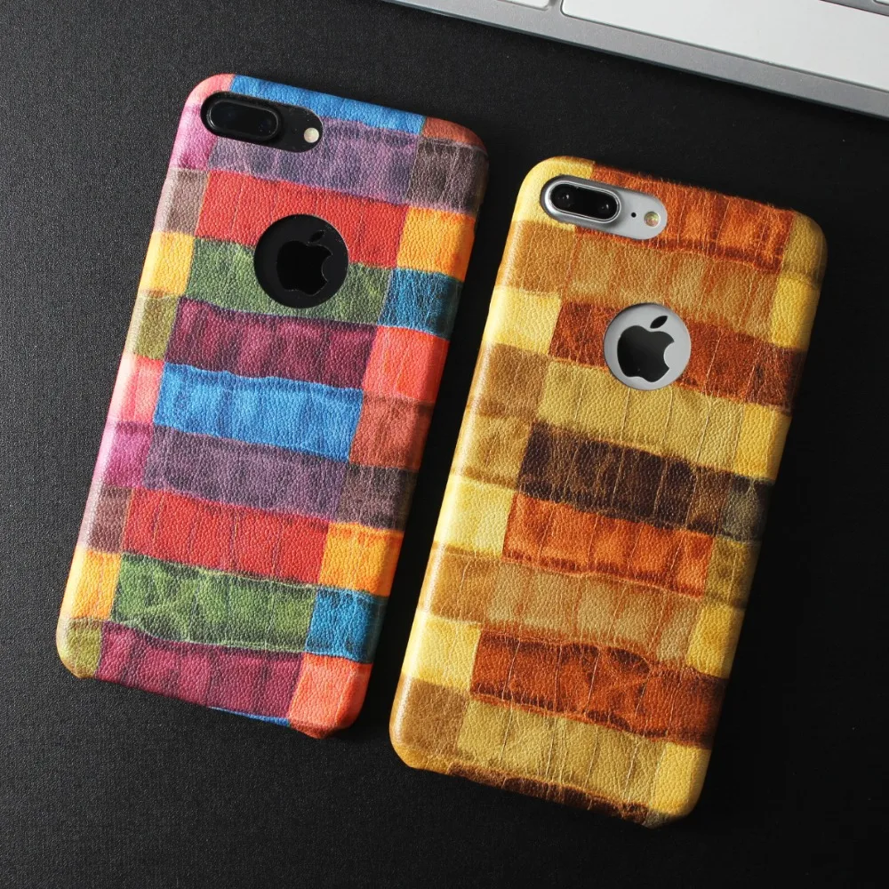 Clearance British style crocodile print Leathe Phone Cases For iphone 6 6s 7 8 Plus case Back Covers Iphone Shell |