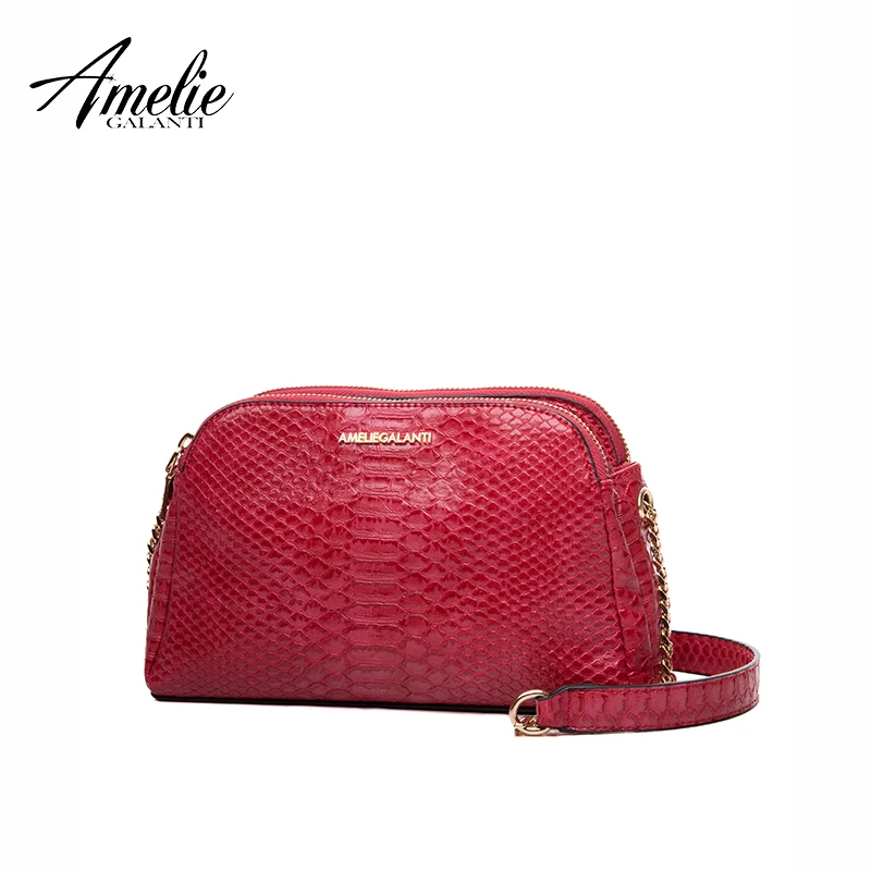 

AMELIE GALANTI new fashion messenger bags for women famous design crossbody bags serpentine zipper soft pu falp bag lady