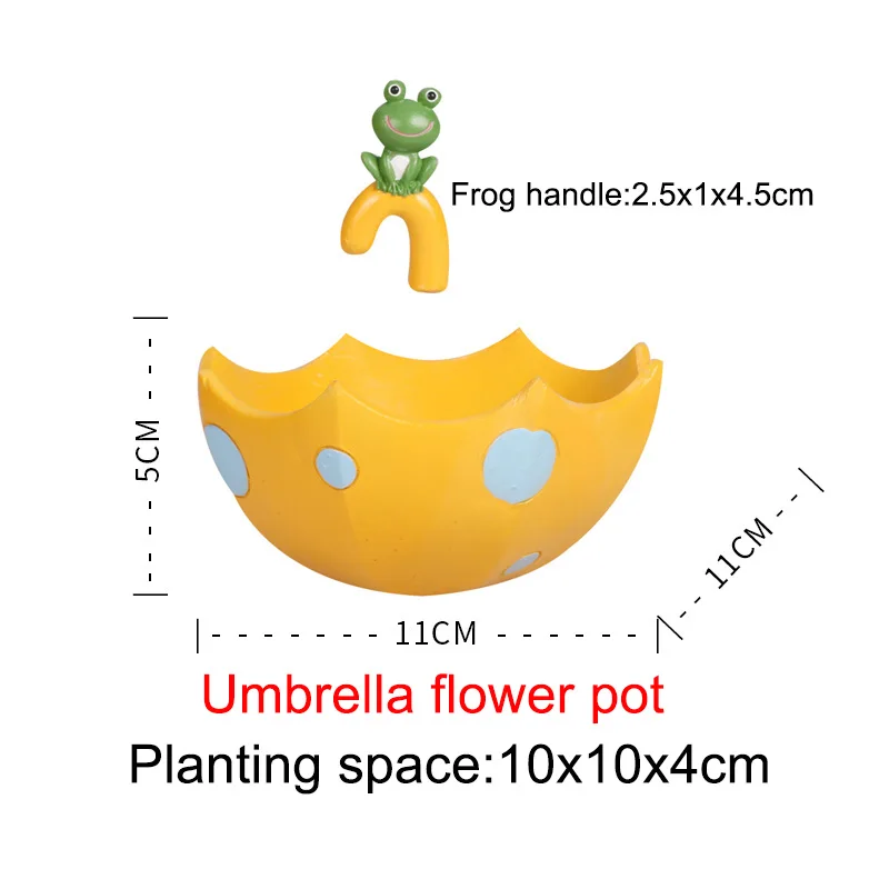 Мини зонтик непромокаемые сапоги в форме бумажника суккулентные растения Смола Цветочный Горшок микро пейзаж кашпо ваза домашний сад Декор подарки - Цвет: F
