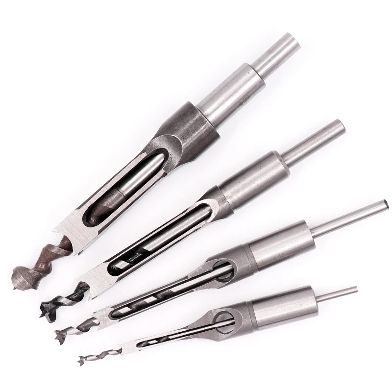 

Twist Drill Bits Woodworking Drill Tools Kit Set Square Auger Mortising Chisel Drill Set Square Hole Extended Saw 6.35mm 9.5mm