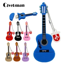 Флеш-накопитель 128 ГБ USB флешка для гитары Музыкальные инструменты Модель гитары Флешка 4 ГБ 8 ГБ 16 ГБ 32 ГБ 64 Гб USB флеш-накопитель 6 цветов