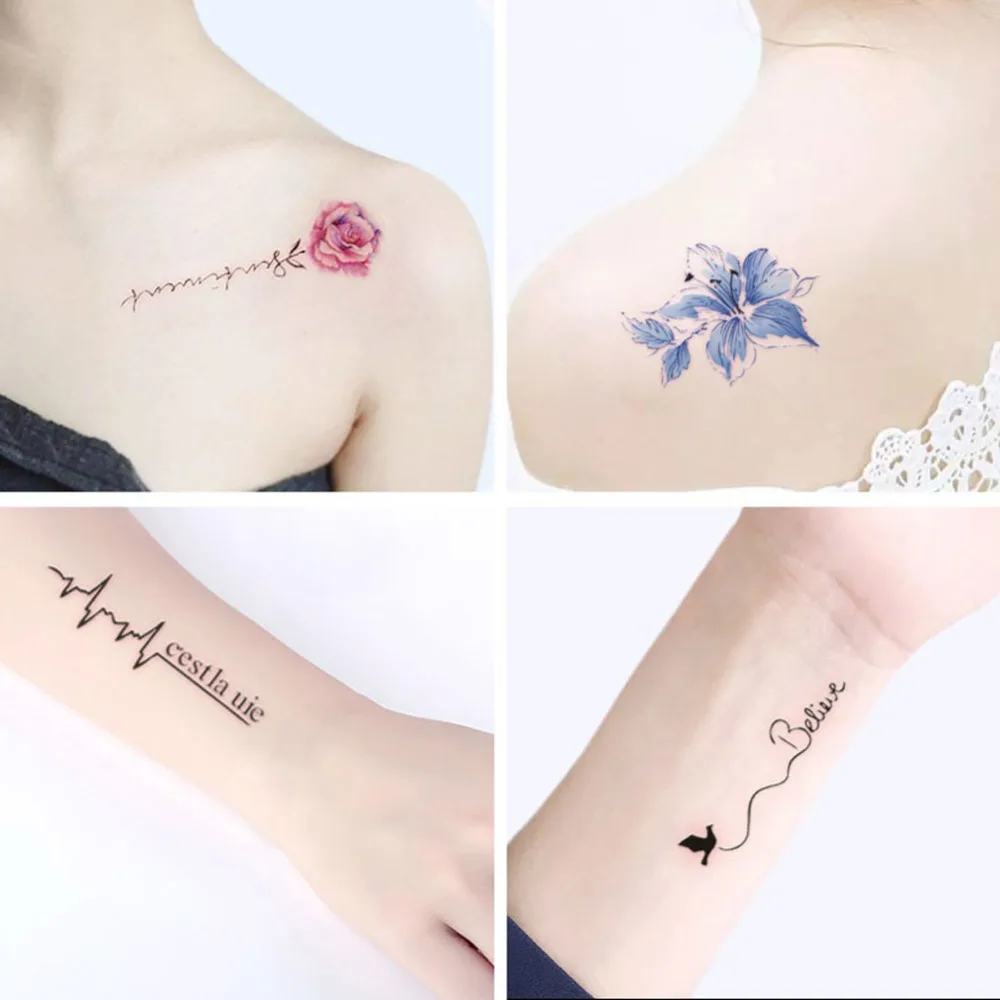 للماء لصاقات وشم مؤقت القمر هيل الغابات نجمة وهمية تاتو فلاش الوشم Tatouage الجسم الفن اليد القدم لفتاة النساء الرجال