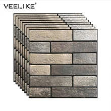 3D Кирпич самоклеющиеся обои для кухни плитка для спинки умывальника пилинг и палка ПВХ обои для ванной гостиной домашний декор