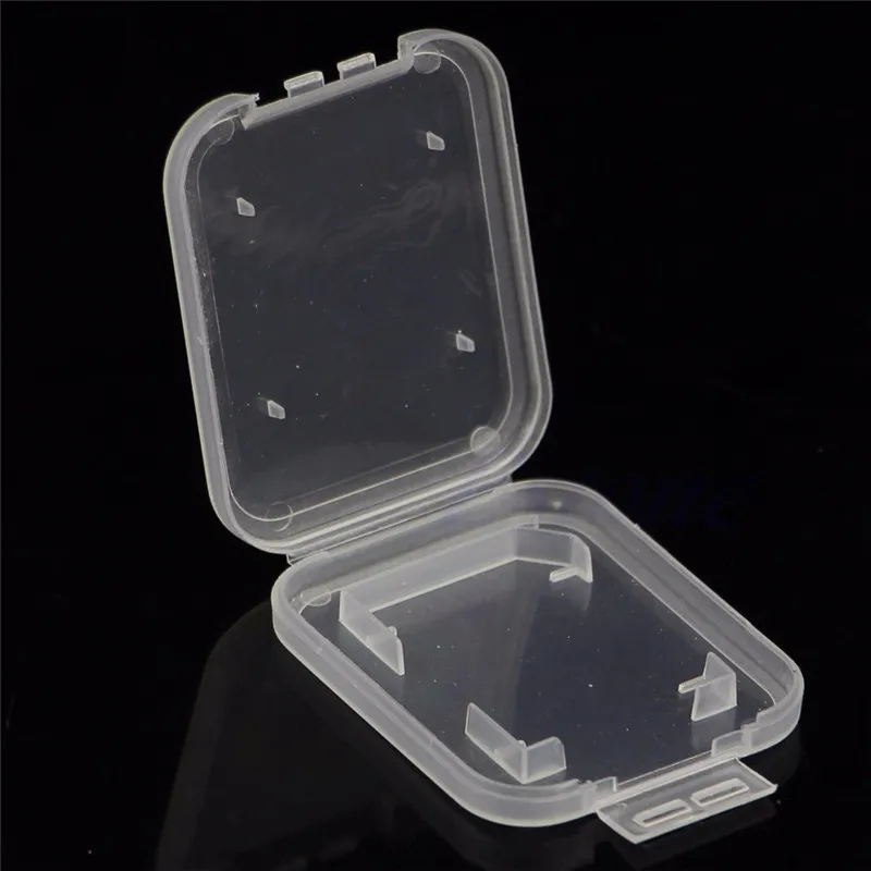

BGEKTOTH New 10Pcs Transparent Plastic SD Memory Card Holder Box Storage box Protector