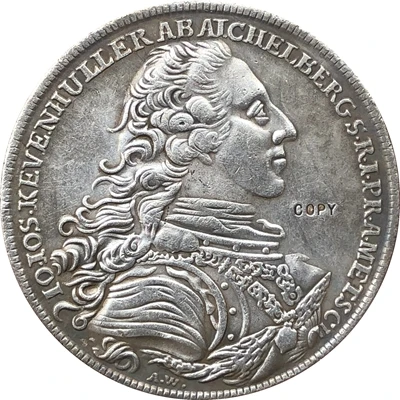 1726 Австрия 1 Thaler монеты КОПИЯ 42 мм | Дом и сад