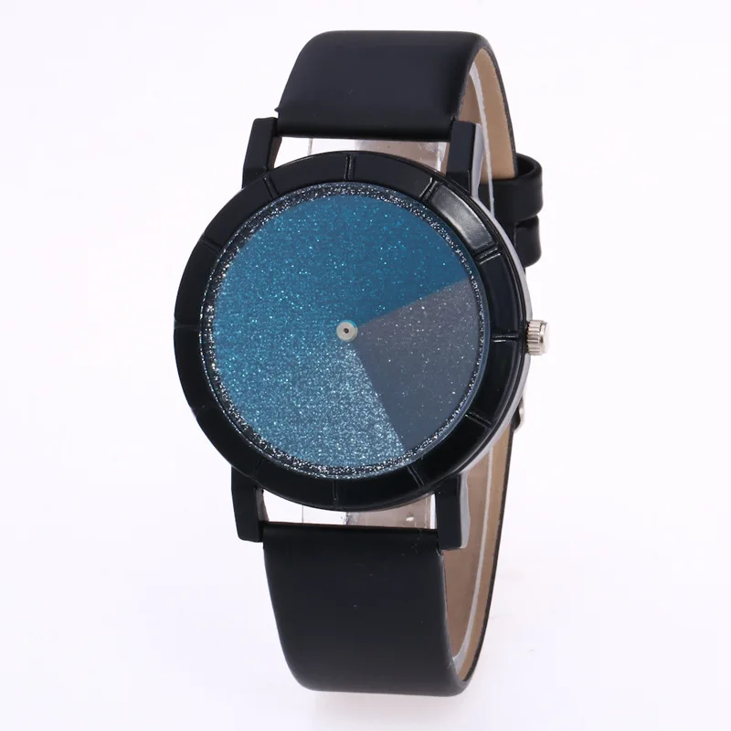 

2017Fashion Creative Concept Women Watches Blue&Red Swirl Pointer Quartz Wristwatch Geek Female Sports Hour Turntable Student159