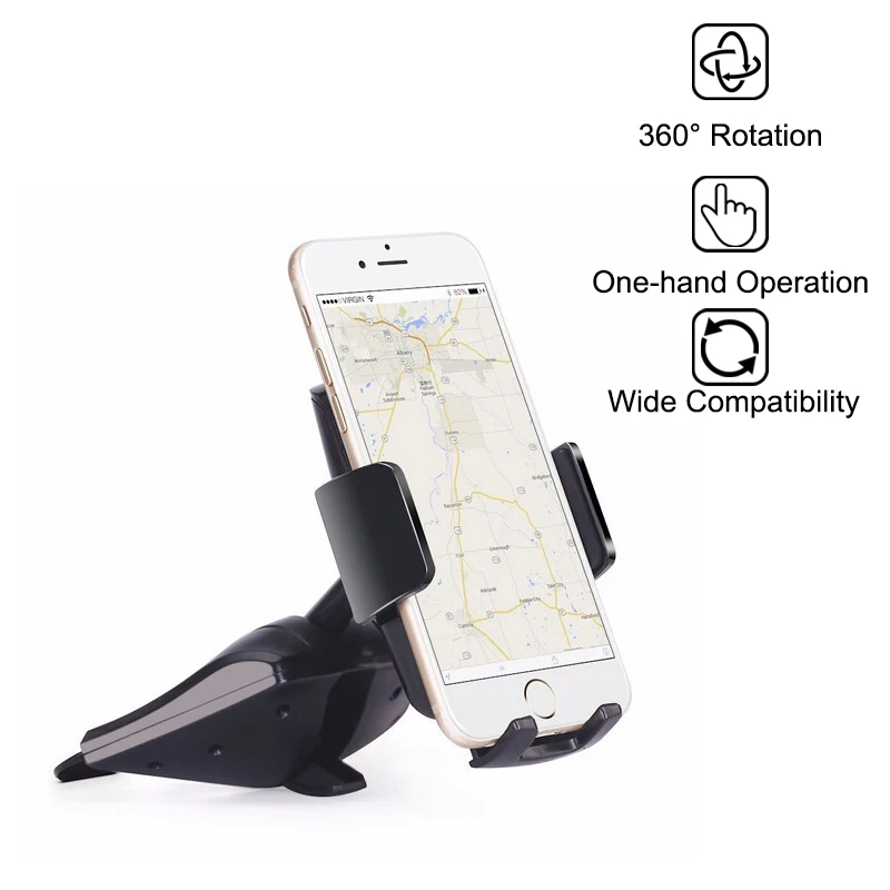  Cell Phone Stand CD Slot Car Holder For iPhone X 8 Xiaomi 4a Redmi 4x For Car Phone Holder Cd Smart