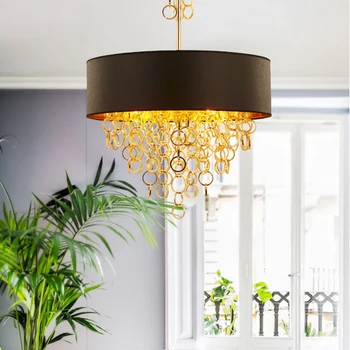 

led e27 Modern Iron Fabric Golden Ring Designer LED Light.Pendant Lights.Pendant Lamp.Pendant light For Dinning Room Foyer