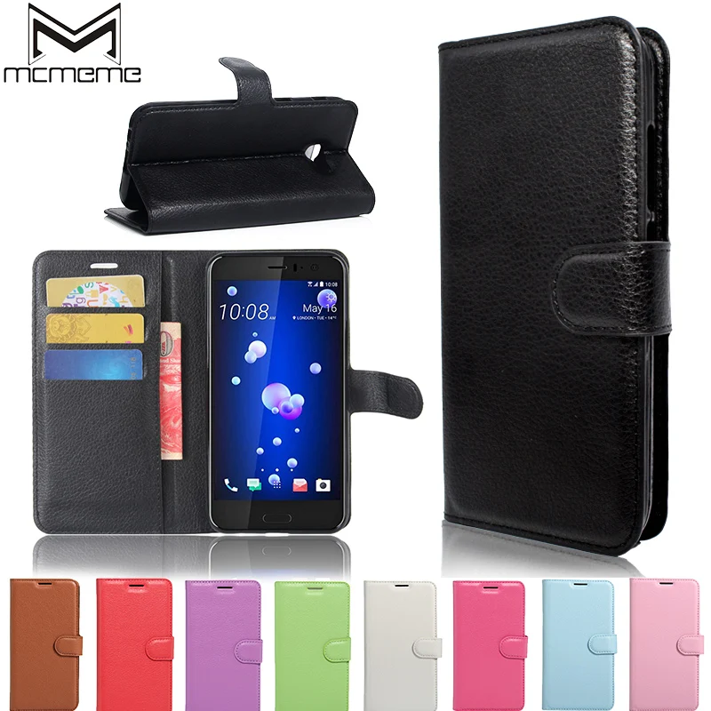 

MCMEME Funda Case For HTC U11 Back Cover Luxury Flip Wallet PU Leather Case For HTC U11 U 11 5.5inch Mobile Phone Bags Coque