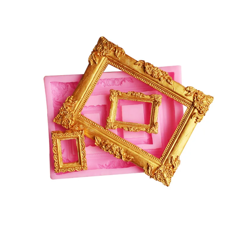 Aouke ретро фоторамка силиконовая форма DIY fondant аксессуары для торта мягкая Конфета