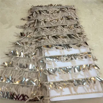 

3D Appliqued 2019 French Lace Fabric Wedding High Quality African Tulle Lace Fabric 5Yard Flowers Embroidered Tulle Lace xc80-57