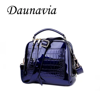 

New handbag patent leather handbag crocodile retro lady handbag handbag luxury shoulder bag