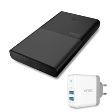Vinsic 30000mAh Power Bank Dual USB DC Output Max 4.5A 19V External Portable 18650 Battery Charger for Laptop Notebook Phone
