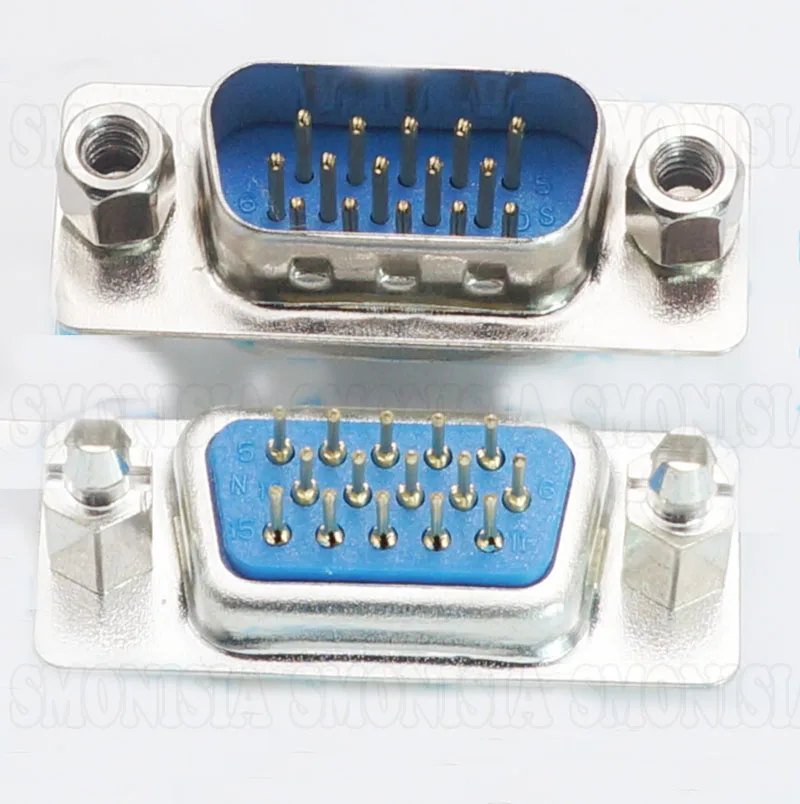 DB15 Male Socket HDP15 Three Rows Serial Ports 15P Welded Plate With