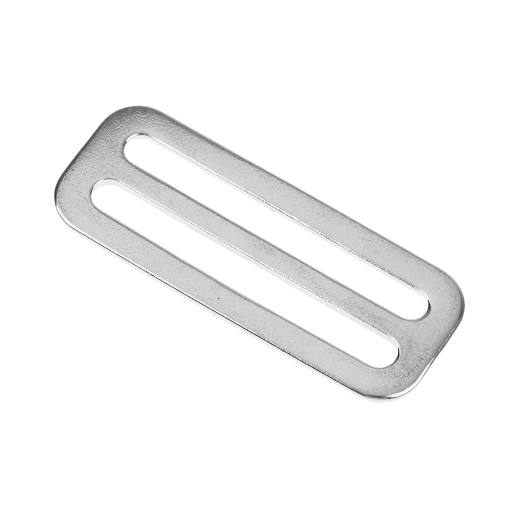 Scuba Diving Standard 2 inch Webbing Strap Weight Belt Slide Buckle Stainless Steel Stopper Keeper Silver