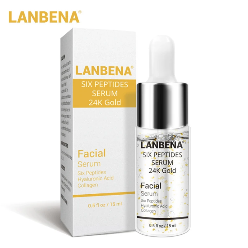 LANBENA 24K Золотая шесть сыворотка с пептидами крем для лица против старения морщин
