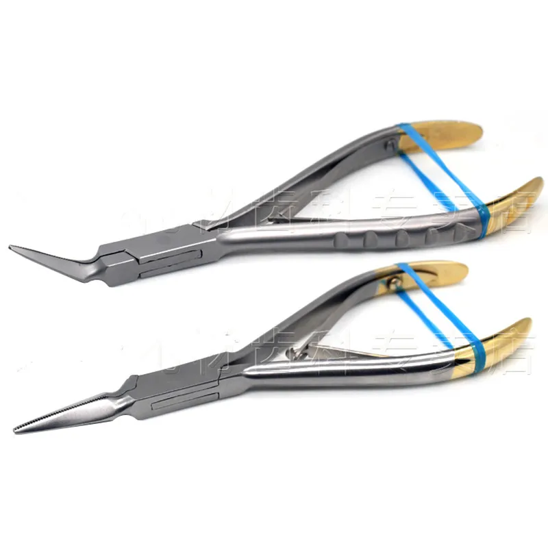 Pinças de Remoção de Dente Curvo para Escolher Pinças Dental Toco Minimamente Invasivo Aperto Pinça Dente Reto - 1 Beleza e saúde