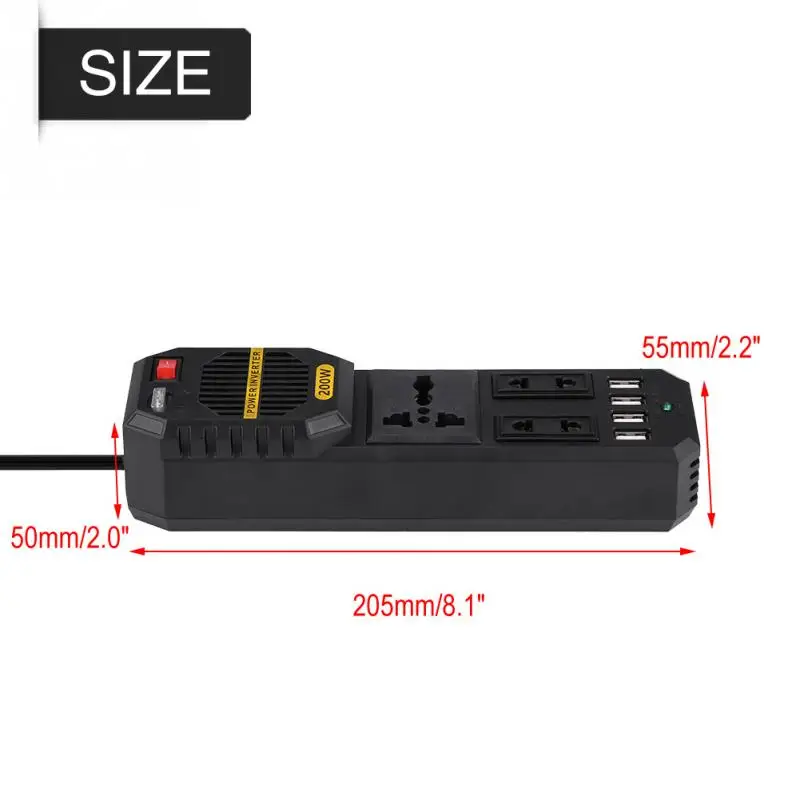 Портативный Автомобильный USB Инвертор зарядное устройство конвертер адаптер DC 12 В в AC 220 В инвертор питания