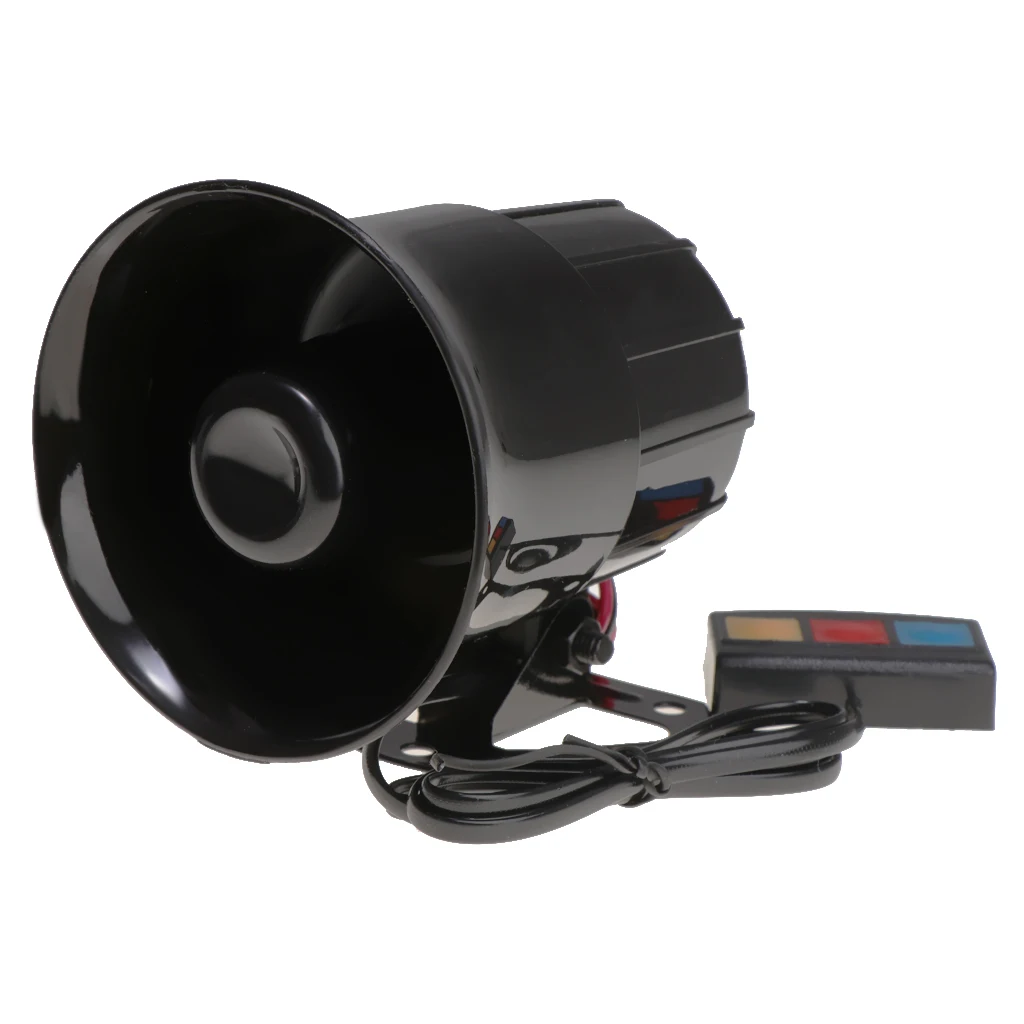 Car Motor Van Truck Boat Alarm Loud Speaker Siren Horn 30W 12V 3 Sound 110dB