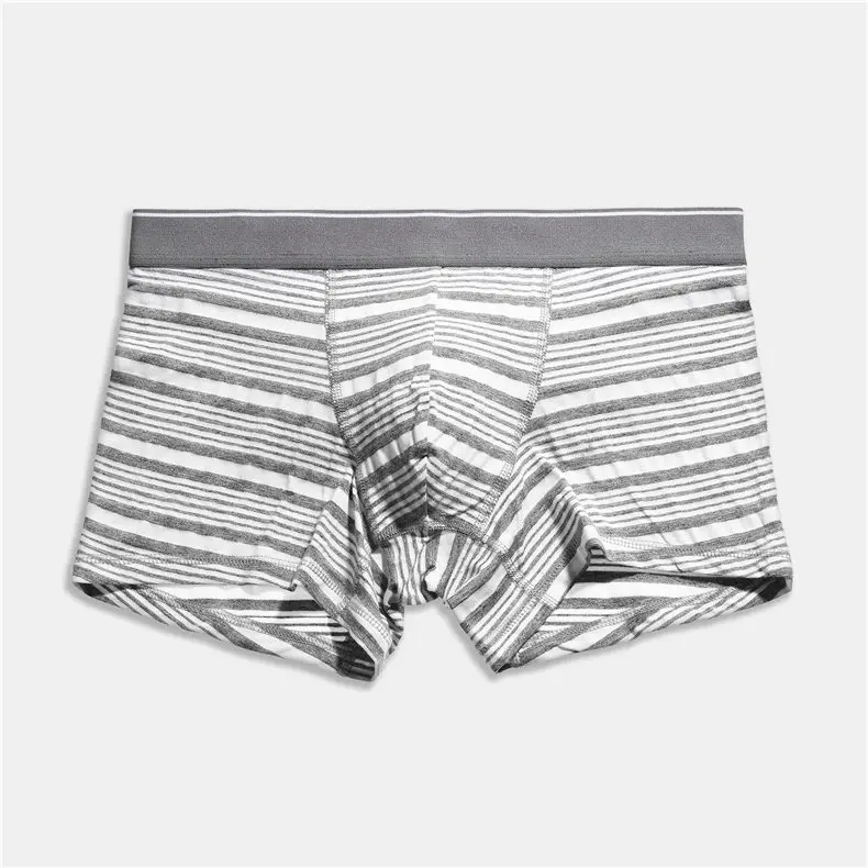 UYEEMU 4XL Boxers Men Short Underwear Cotton Plus Size Boxershorts Male Striped Mens Boxers Soft Sexy Underdress Brand 3Pcs Lot-09