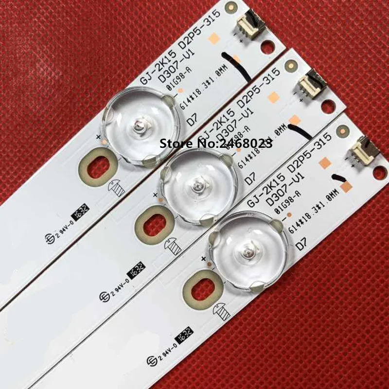 

3pcs New original LED stripsLED back light strip GJ-2K15 D2P5-315 D307-V1.1 FOR 32" for Philips 32PHH4100/88 TV