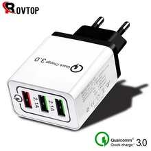 QC 3,0 18 Вт USB быстрая зарядка 3,0 5 в 3 а зарядное устройство для мобильного телефона зарядное устройство быстрое зарядное устройство ЕС США Разъем для iphone 7 8 Sumsung S8 S9 huawei