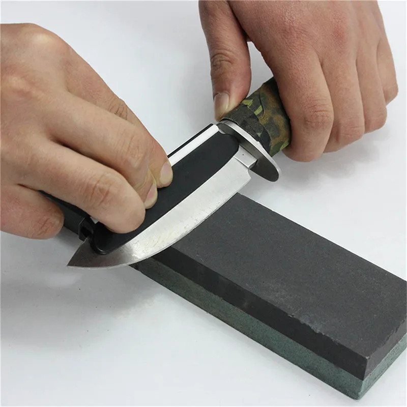 

Iiron Steel Knife Sharpener Parts Professional Kitchen Grit Knife Sharpener White Corundum Whetstone Angle Guide Protect Hand