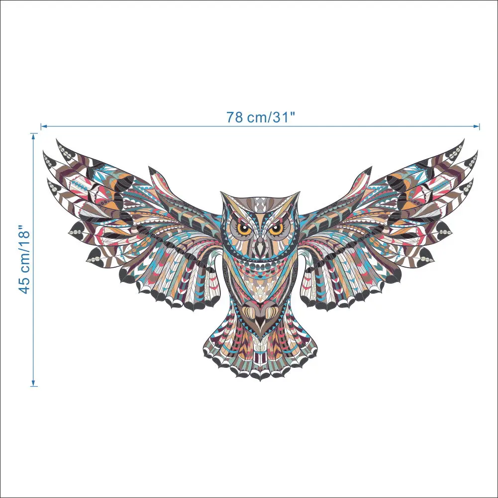 removable colorful owl kids nursery rooms decorations wall decals
