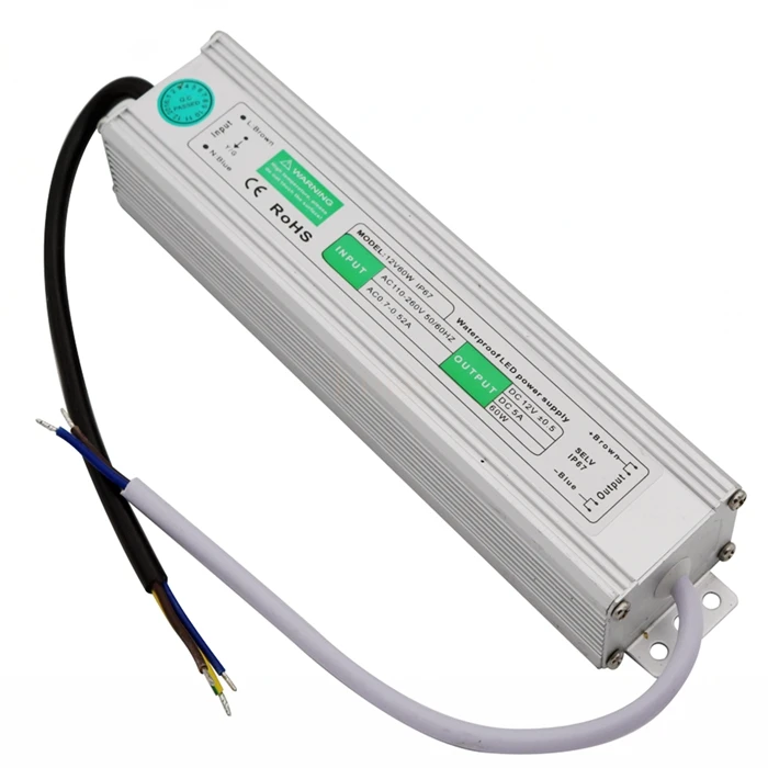 Светодиодный драйвер Трансформатор Питание адаптер AC110-260V для DC12V/24 V 10 W-100 W Водонепроницаемый Электронные напольные IP67 ленточная Светодиодная лампа